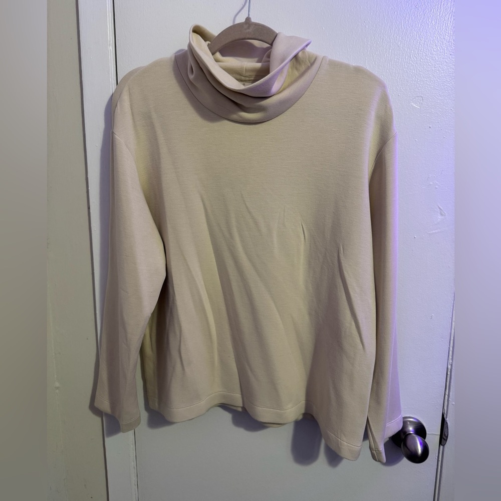 Outdoor Voices Cream Cowl Neck Sweater